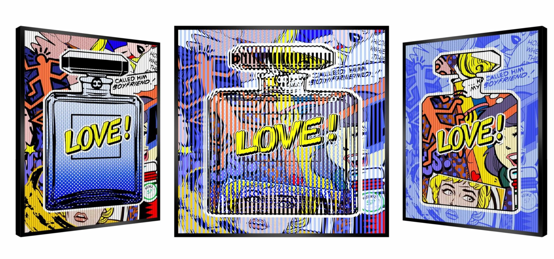 Picture of the edition Love Spray by French artist Patrick Rubinstein, represented at Galerie Montmartre, Paris, France