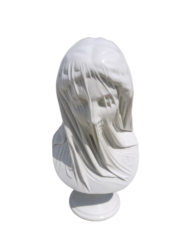 Picture of a marble sculpture depicting Venus, created by French artist Leo Caillard, represented at Galerie Montmartre, Paris, France