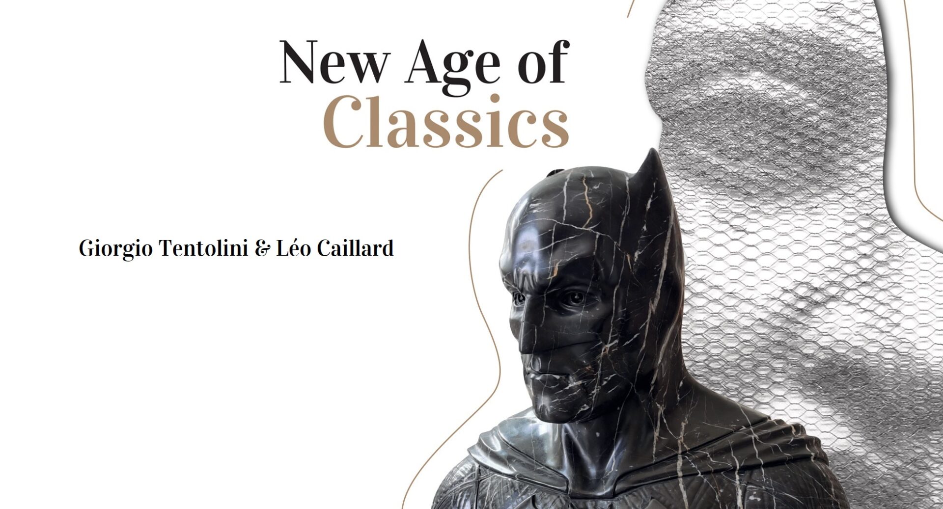 Catalogue de l'exposition New Ages Of Classics consacrée aux artistes Giorgio Tentolini et Léo Caillard