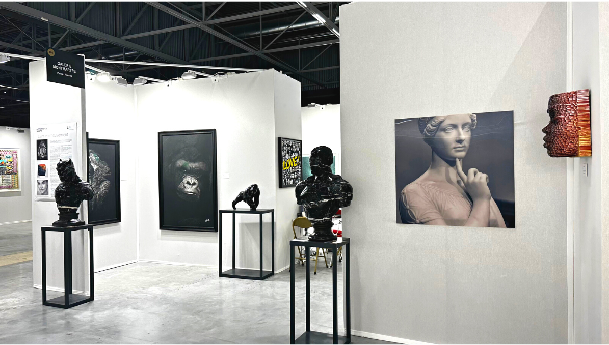 Photo du stand de la Galerie Montmartre à la ST-ART 2022, la Foire Européenne d'Art et de Design.