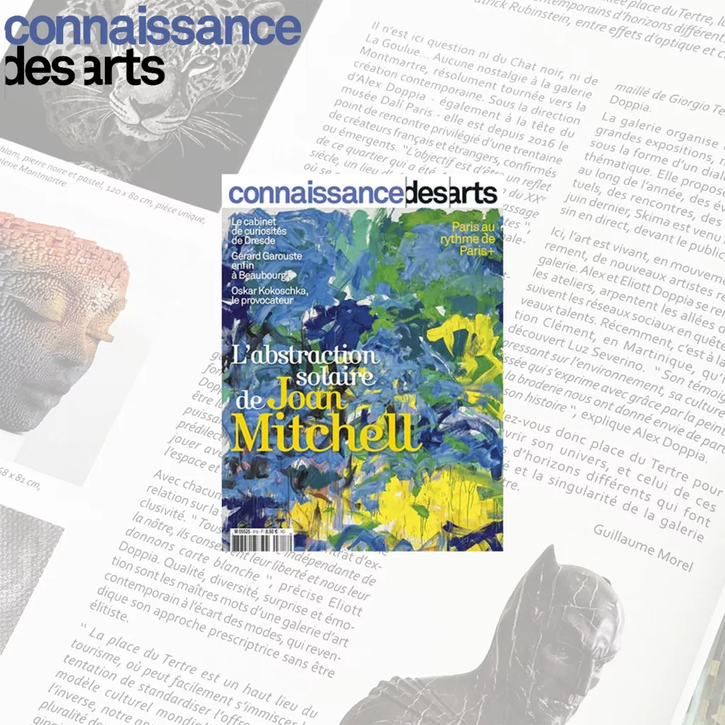 Article de presse, présentation de la Galerie Montmartre dans Connaissance des Arts 